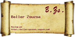 Beller Zsuzsa névjegykártya