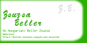 zsuzsa beller business card
